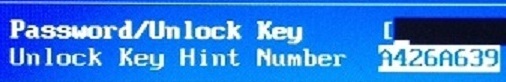 unlock dell with unlock key hint number